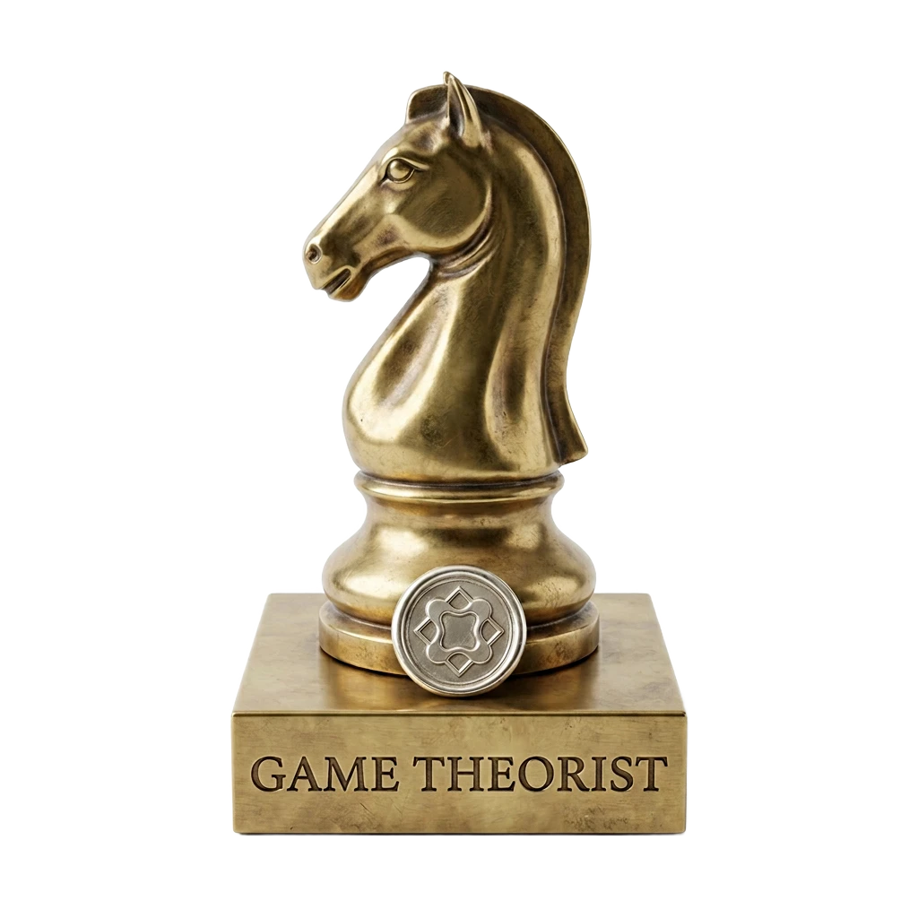 Game-theorist brass knight emblem